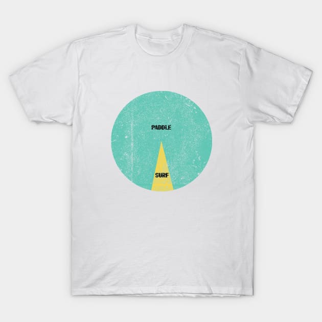 Surf and Paddle - funny surfers piechart T-Shirt by SashaShuba